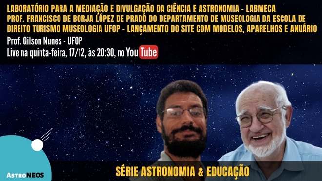 Live do LABMECA no Canal AstroNEOS do YouTube